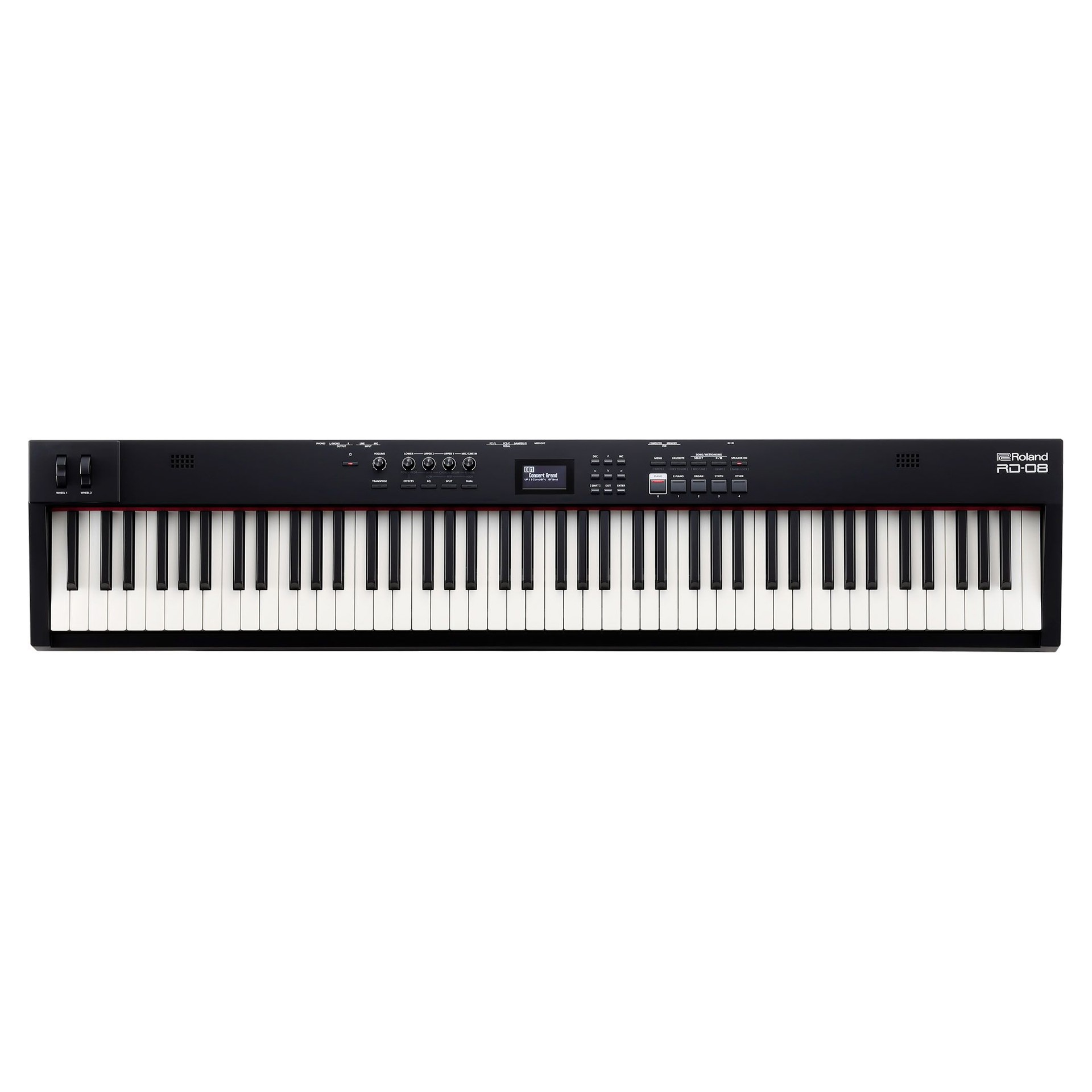 Piano numérique de scène RD 08 avec support double X Roland Canada RD