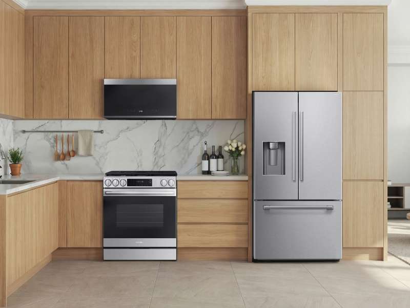 Image ambiance d'une cuisine avec des électroménagers de Samsung