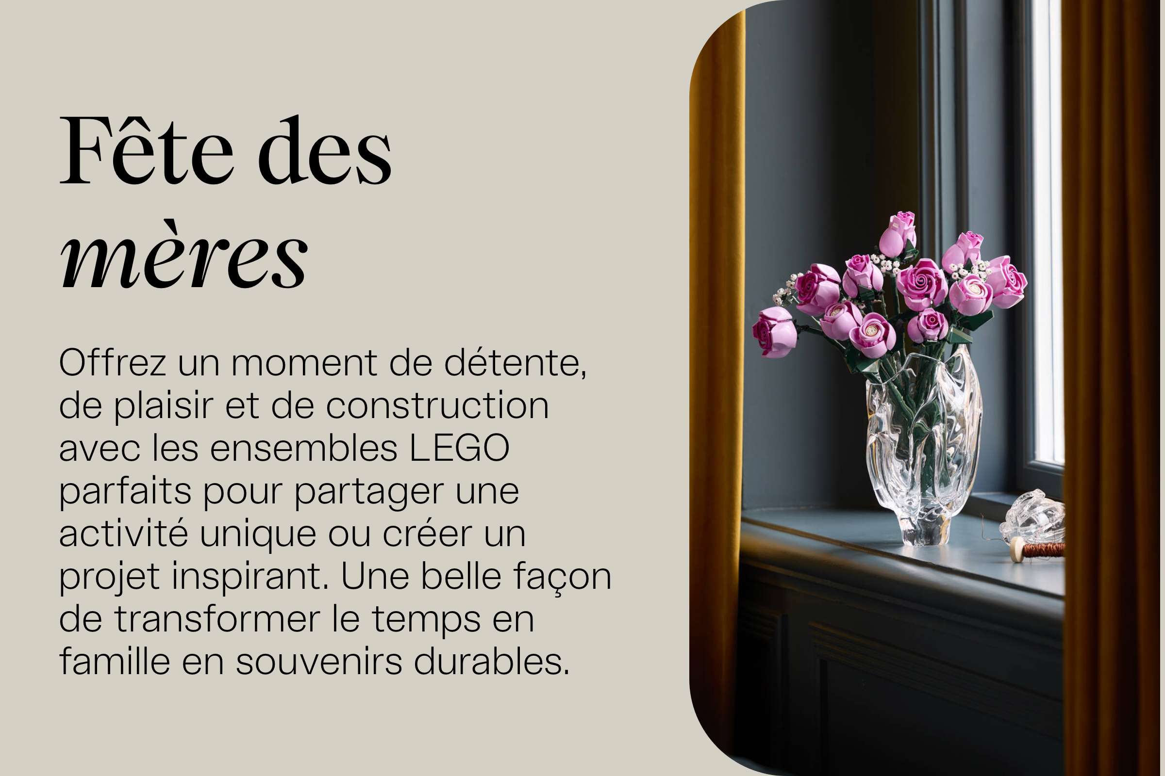 Bannière pour donner des idées cadeaux pour la fête des mères