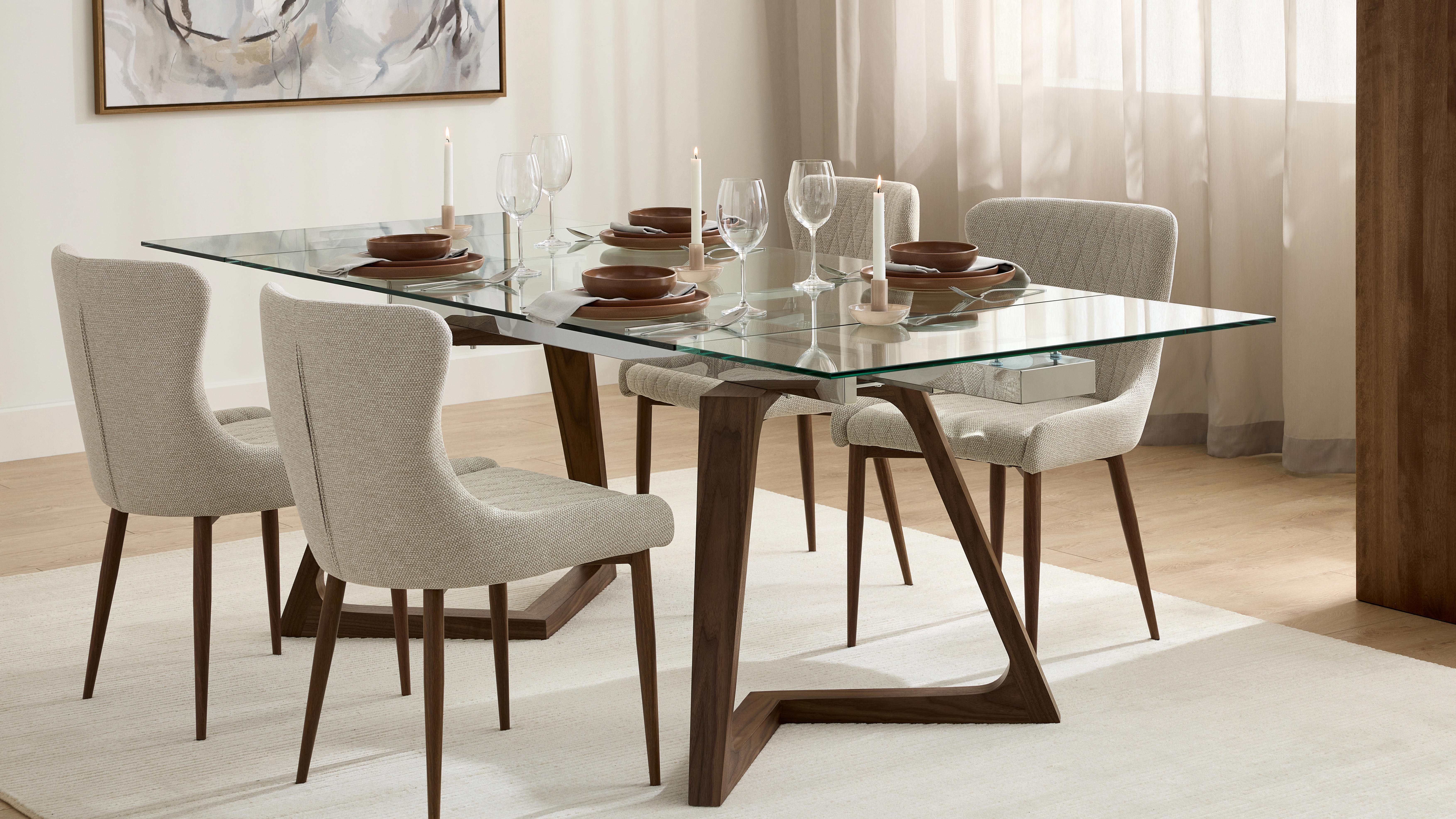 Extendable Glass Dining Table (35