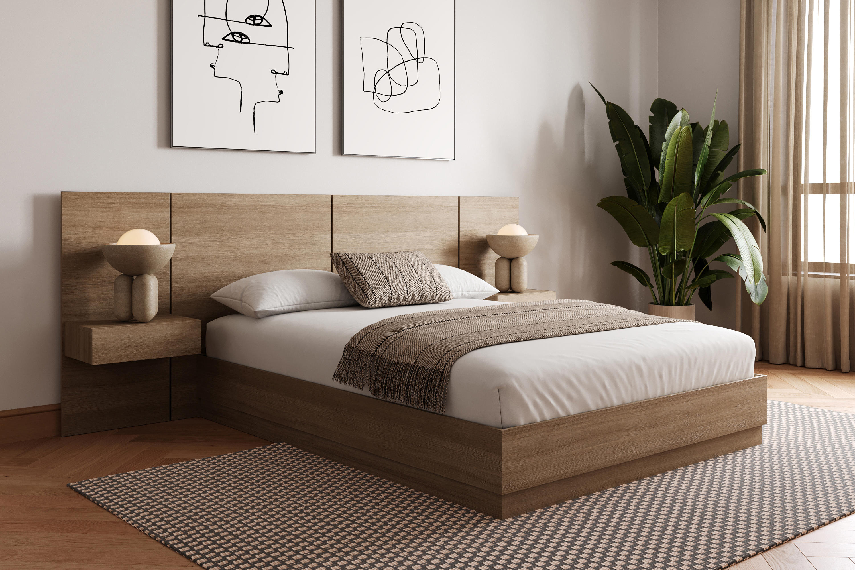 ★☆ KING’S NIGHT DREAM WESTERN & EASTERN Milano/James Bedroom Set (King) Nexera 404182 | Tanguay