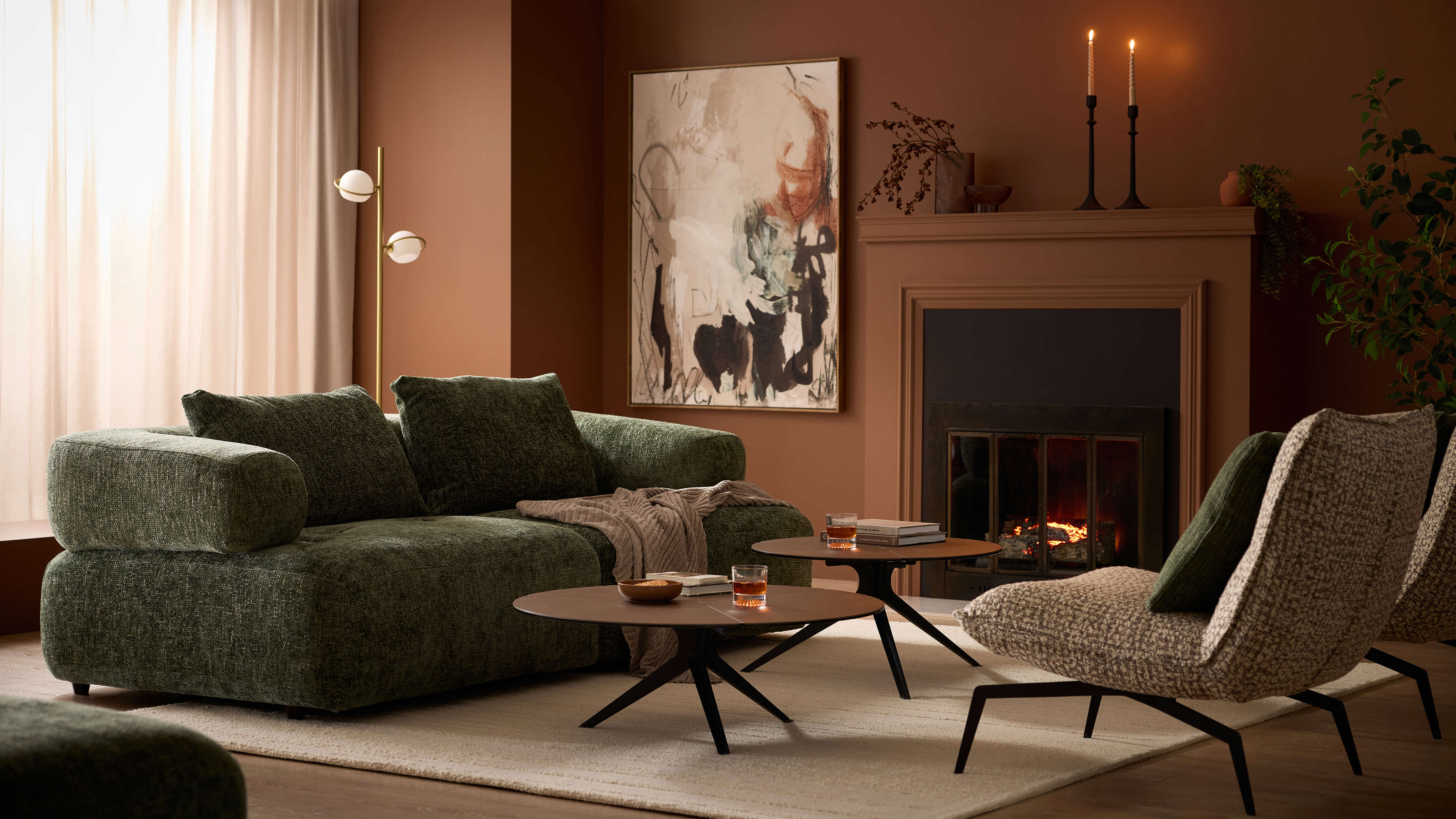 Culla Fabric Loveseat with Adjustable Backrest HTL *COR-A0681-MB