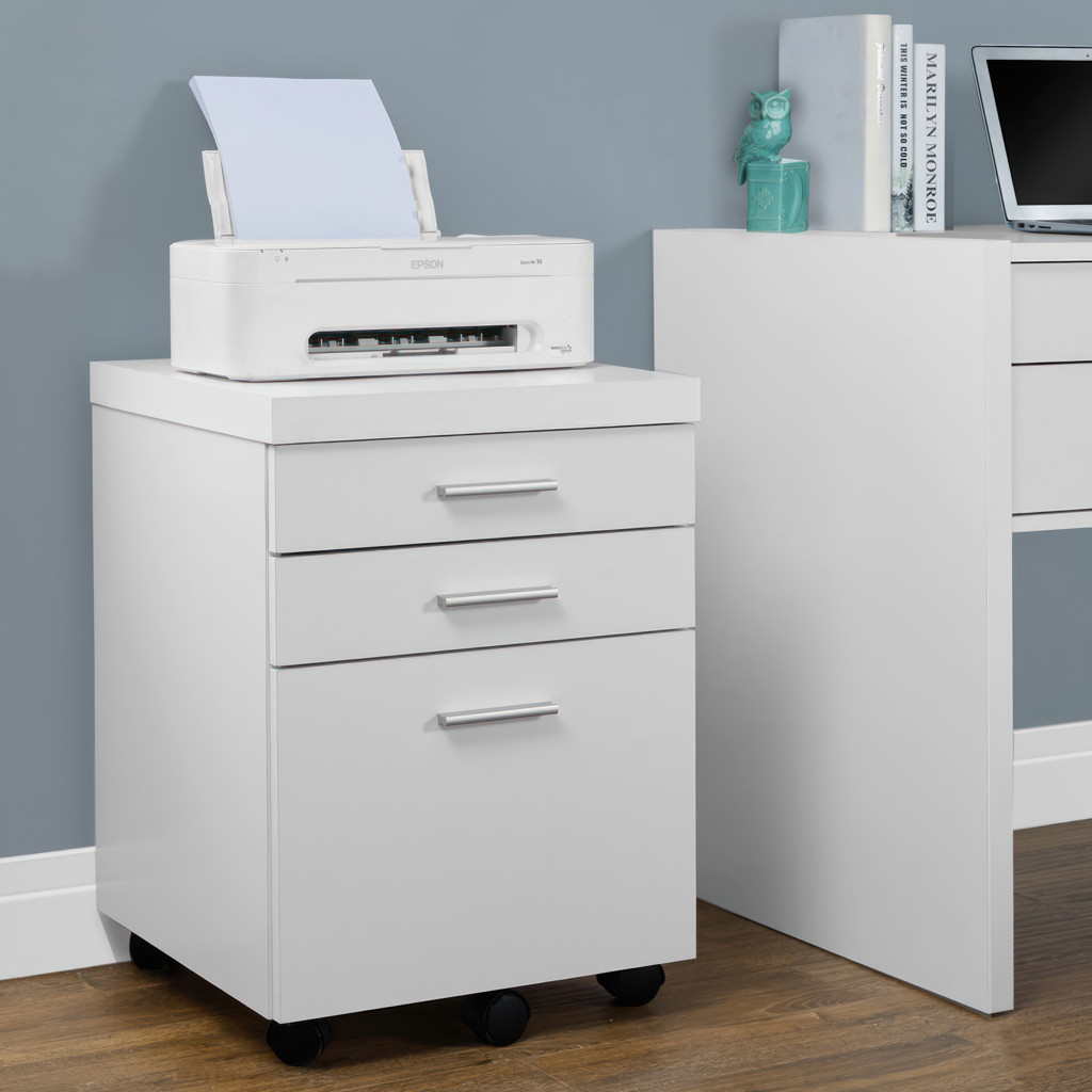 3-drawer filing cabinet with wheels