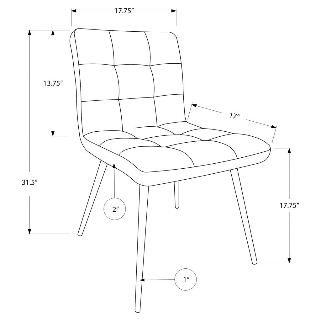 Ensemble de 2 chaises de salle à manger