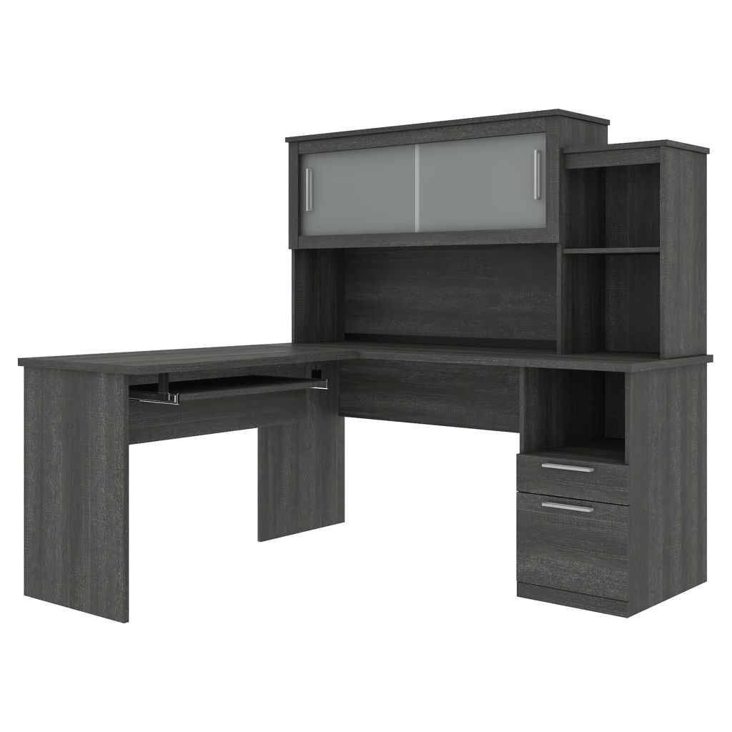 Computer desk with pedestal and shelves Bestar 88420 47 Tanguay