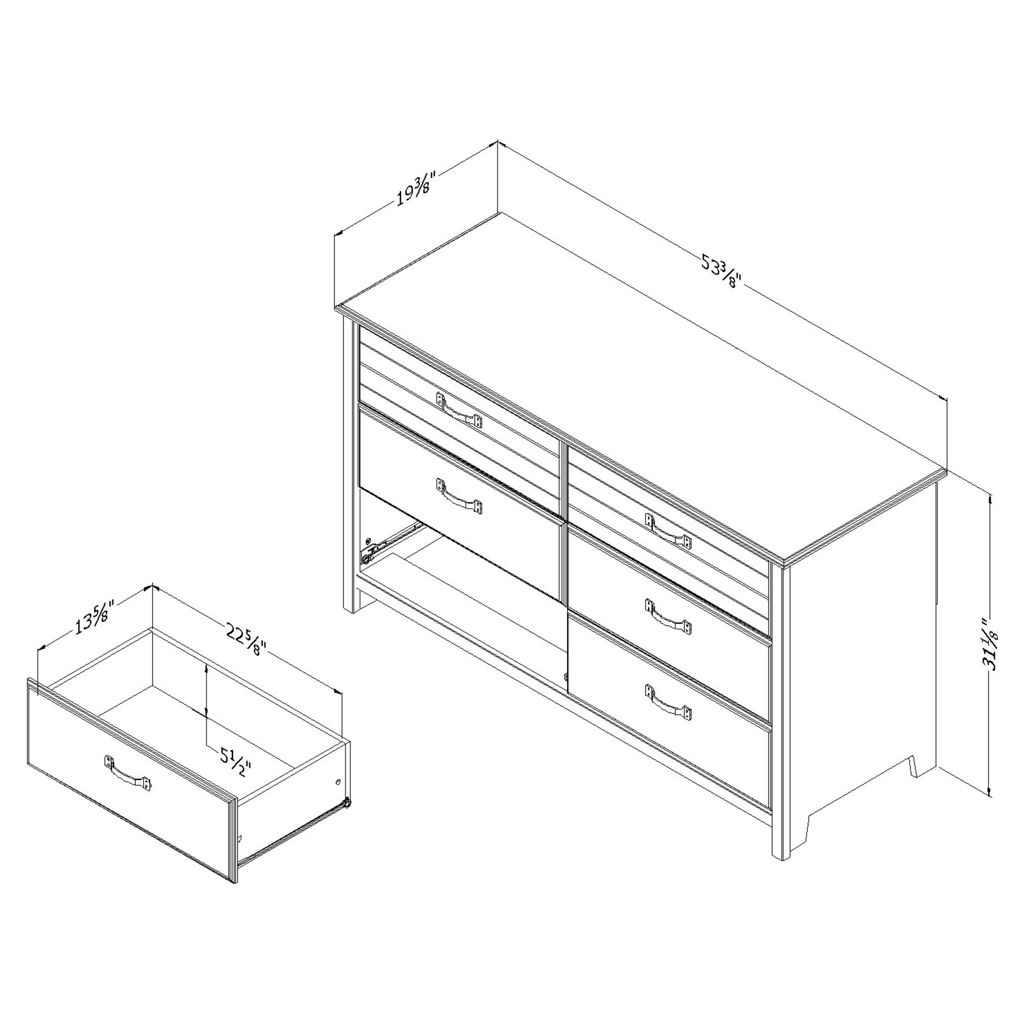 6-drawer desk