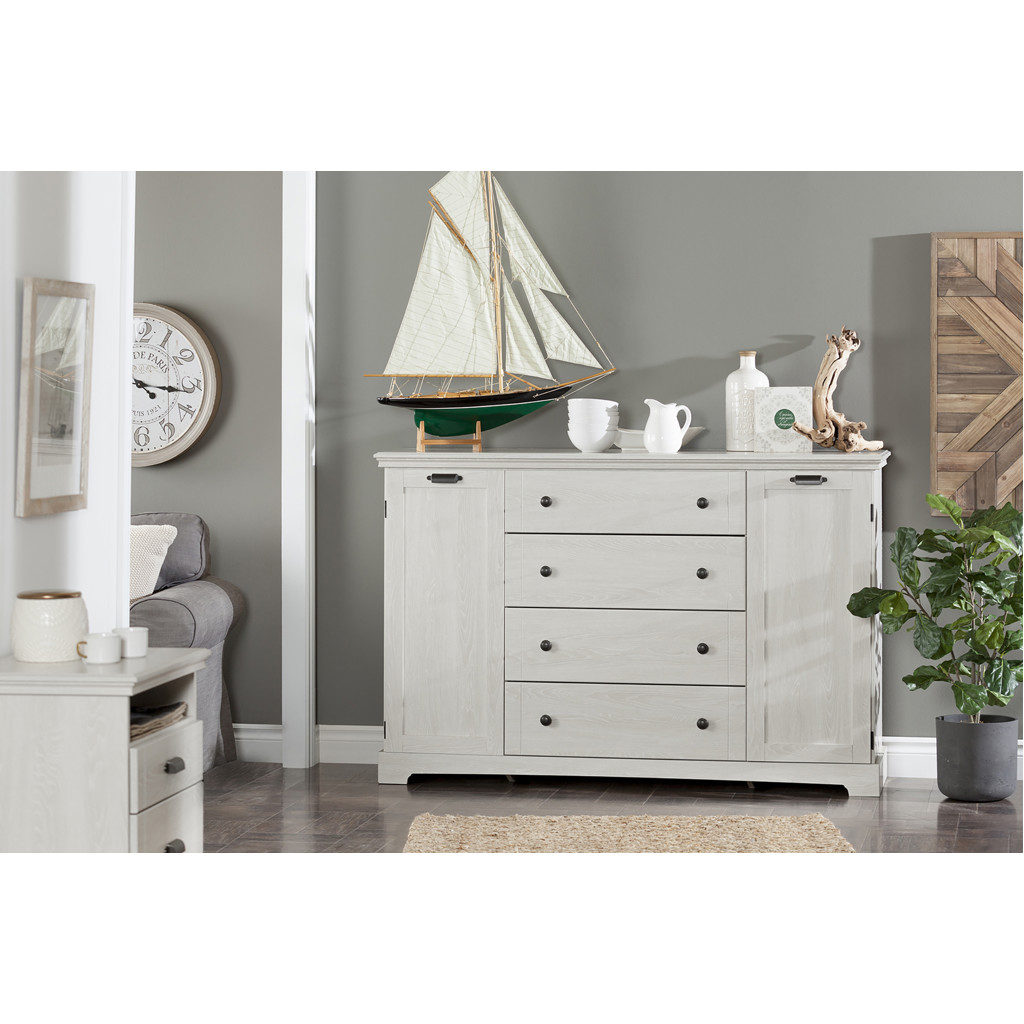 Dresser with 4 Drawers and 2 Doors