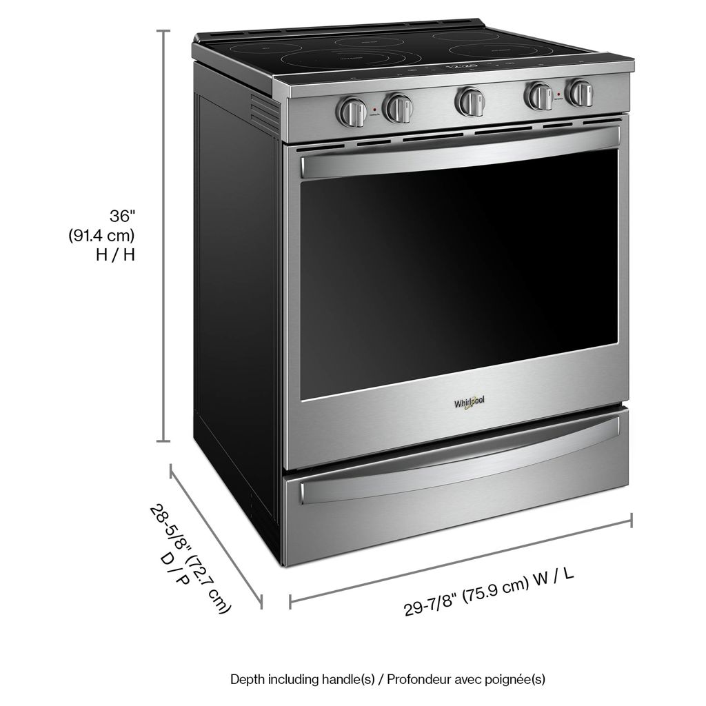 Cuisinière encastrable 30 po avec four à convection avec nettoyage à vapeur