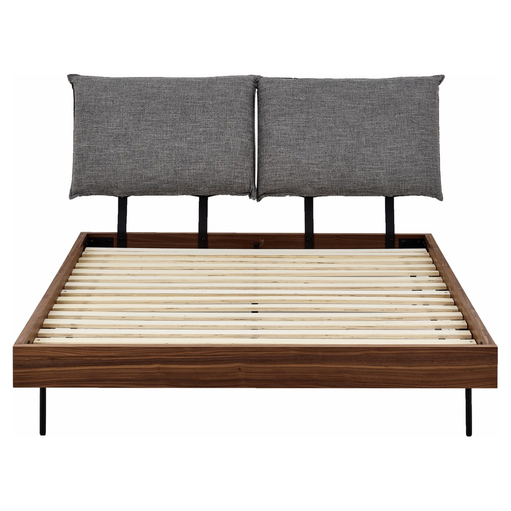 Platform Bed With Fabric Headboard (Queen)