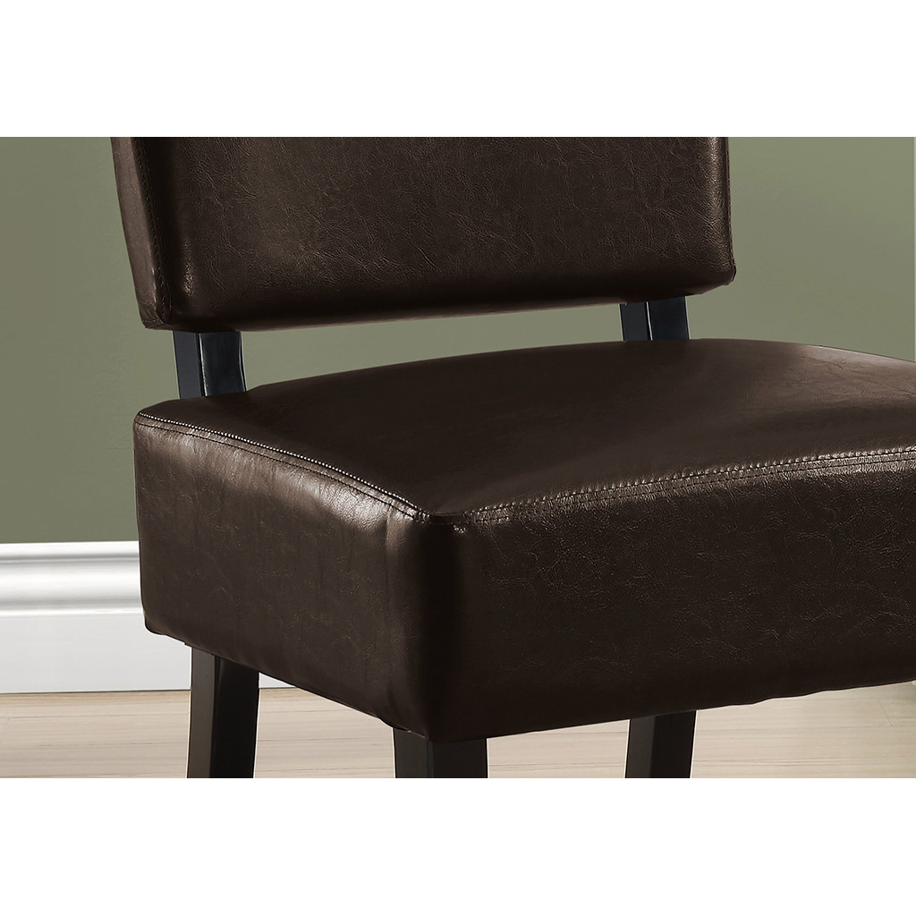 Faux leather accent chair