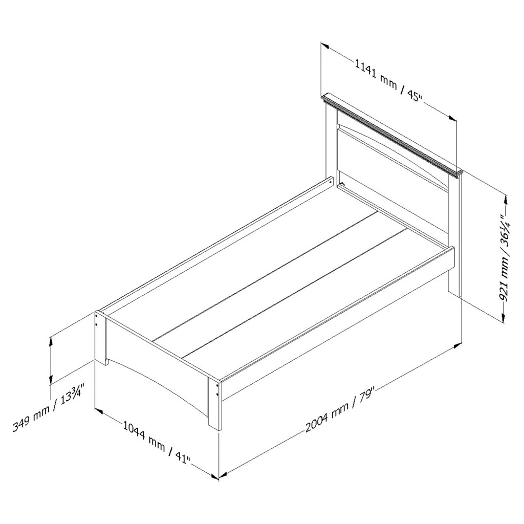 Libra Bed Frame with Headboard (Twin/Single)