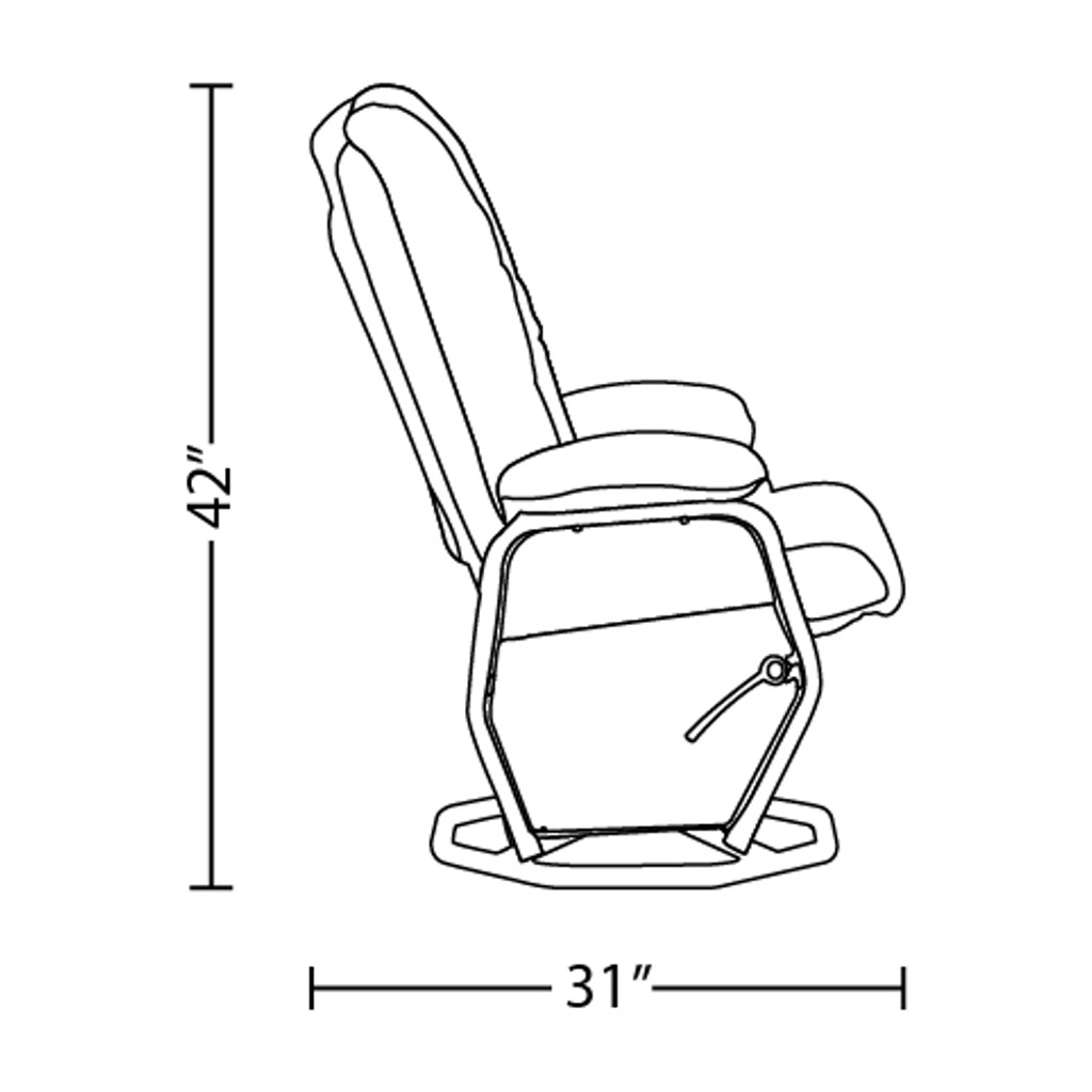 Chaise berçante inclinable