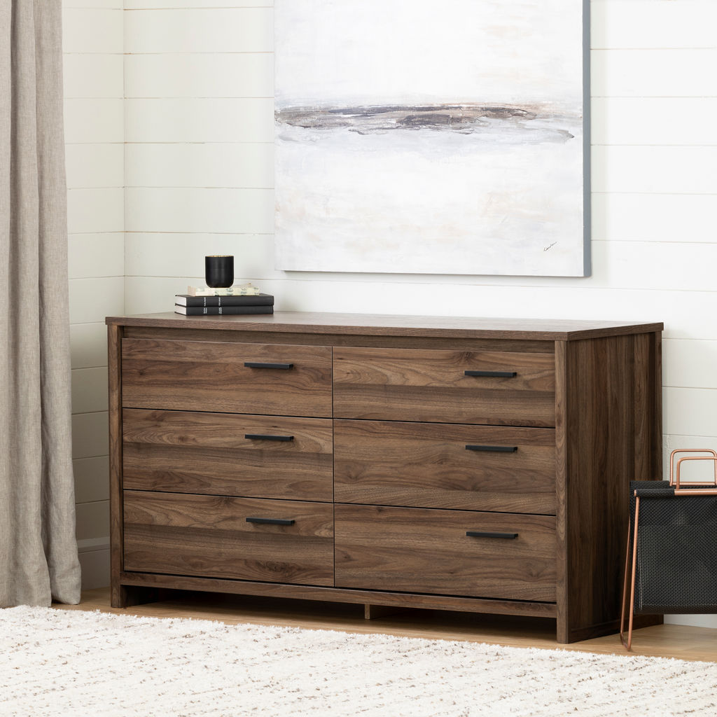 Double Dresser with 6 Drawers