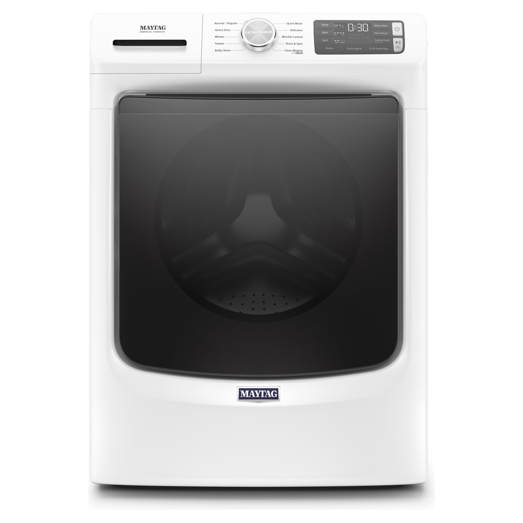 5.2 Cu.Ft. High-Efficiency Stackable Front Load Washer with Steam and Extra Power Button