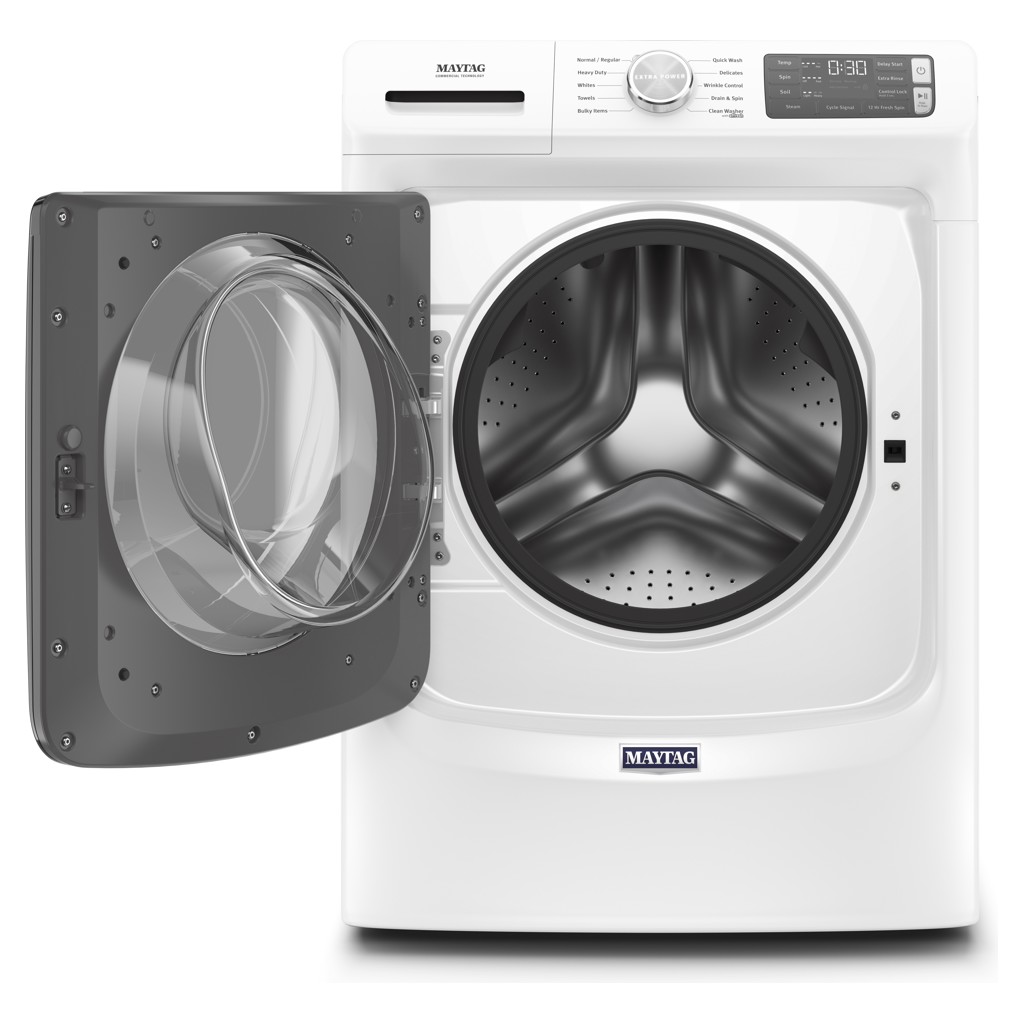 5.2 Cu.Ft. High-Efficiency Stackable Front Load Washer with Steam and Extra Power Button