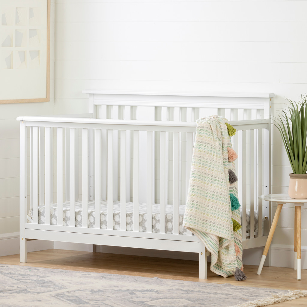 Cotton Candy Baby Crib 4 Heights with Toddler Rail