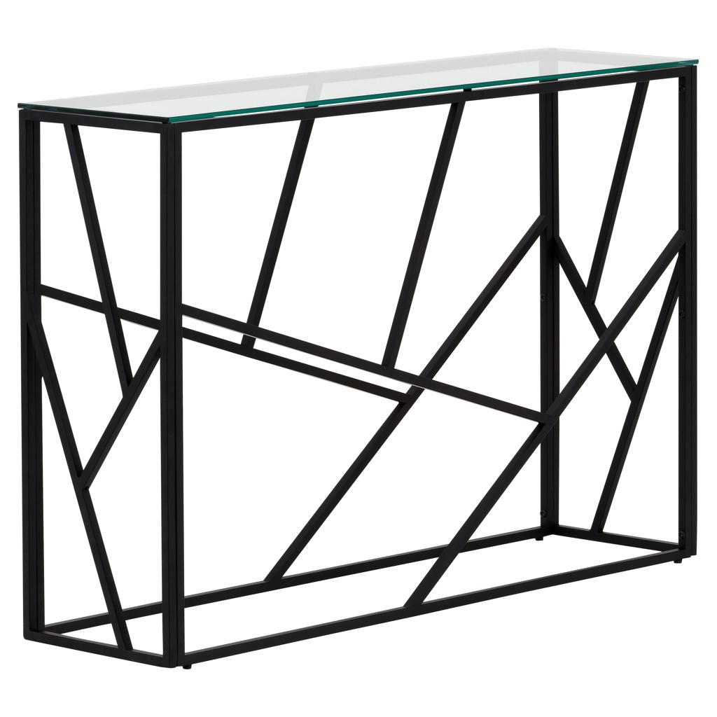 Table console avec dessus en verre