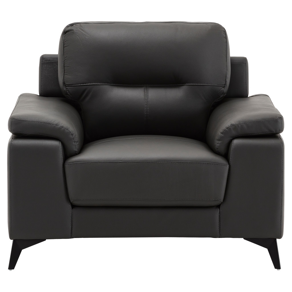 9514dgy Collection Leather  and Faux Armchair