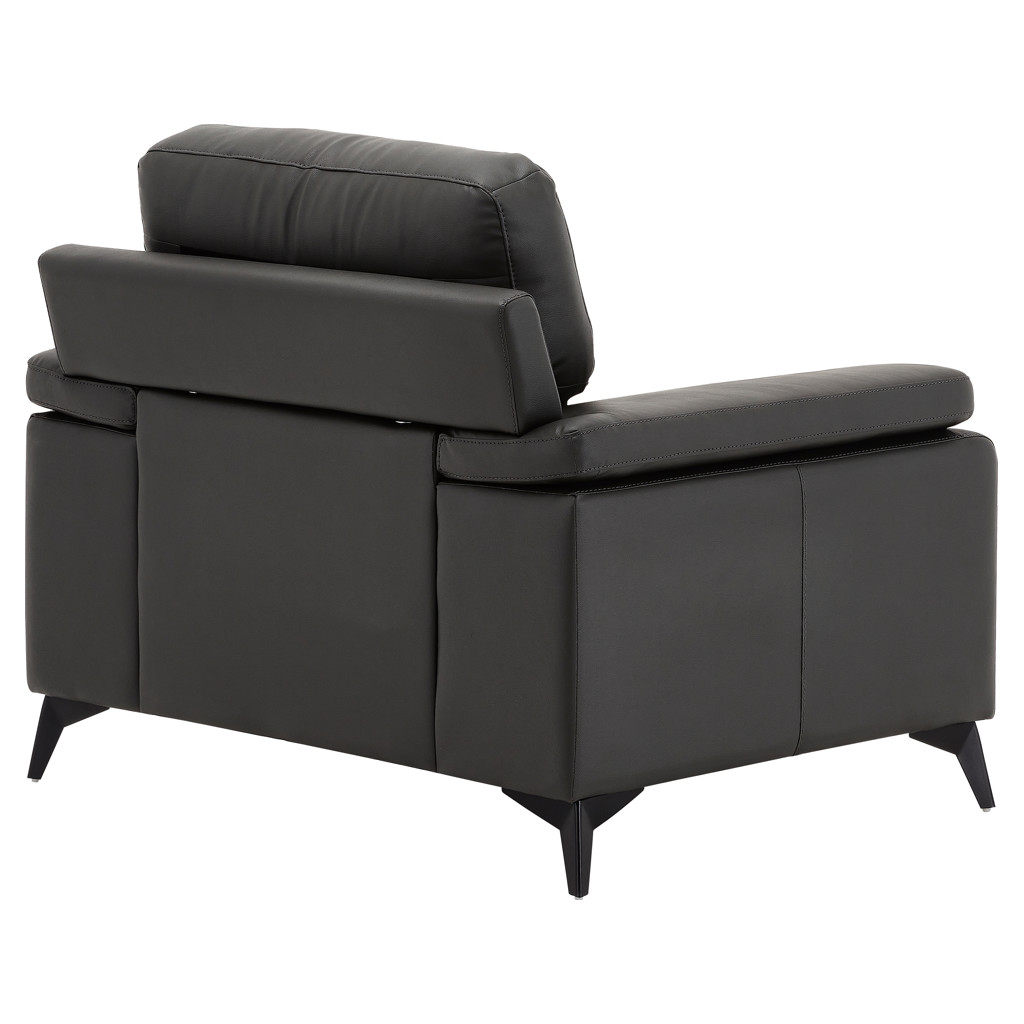 9514dgy Collection Leather  and Faux Armchair