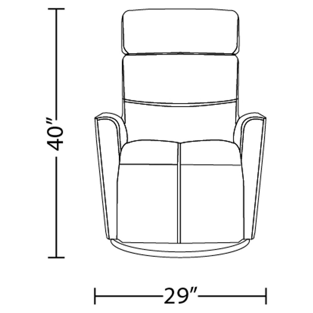 Fauteuil inclinable motorisé en cuir - Petit