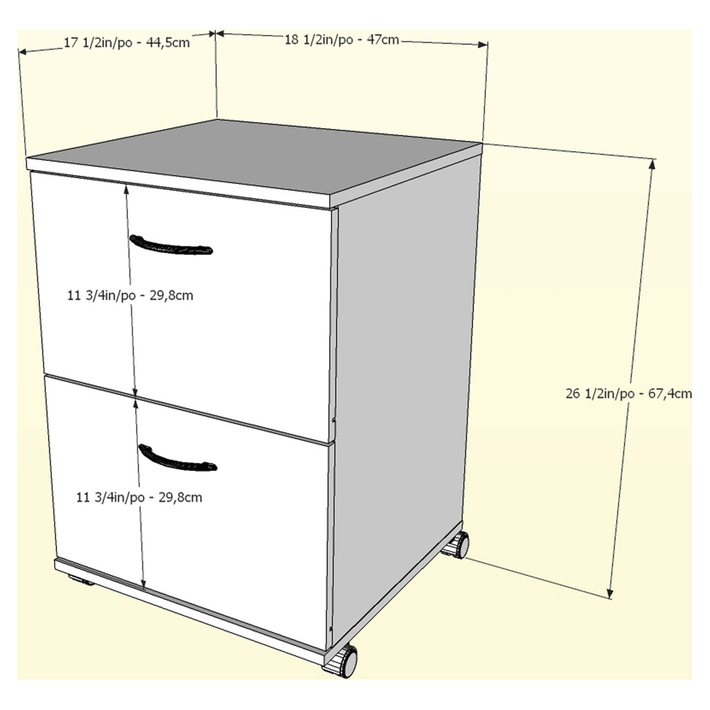 2-Drawer Essential Mobile Filing Cabinet