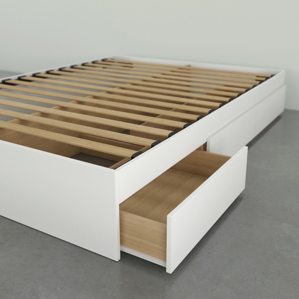 Platform Bed with Drawers (Double/Full)