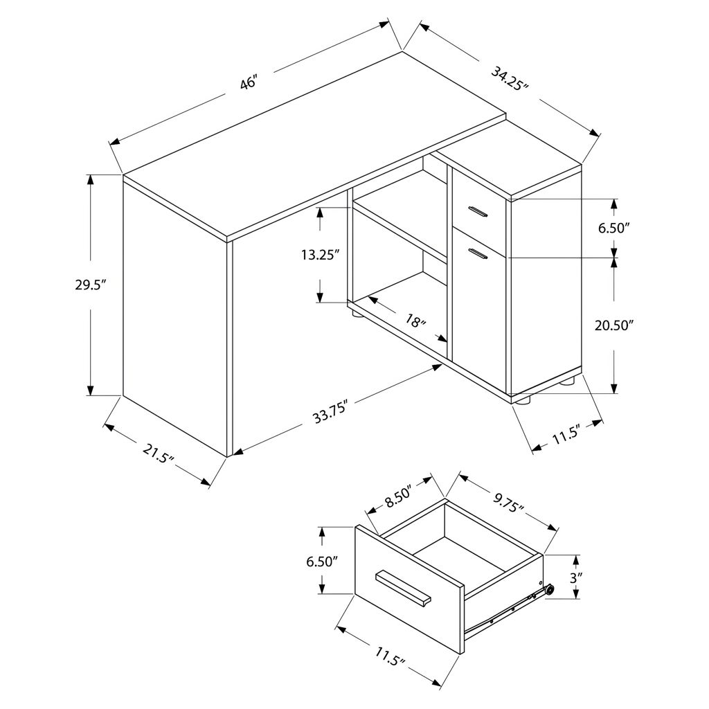 L-Shaped Computer Desk