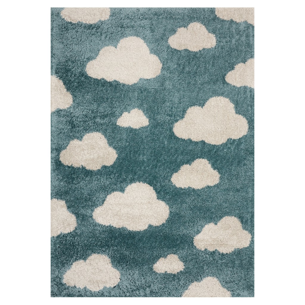 Carpette pour enfants motif nuages 4 pi x 6 pi