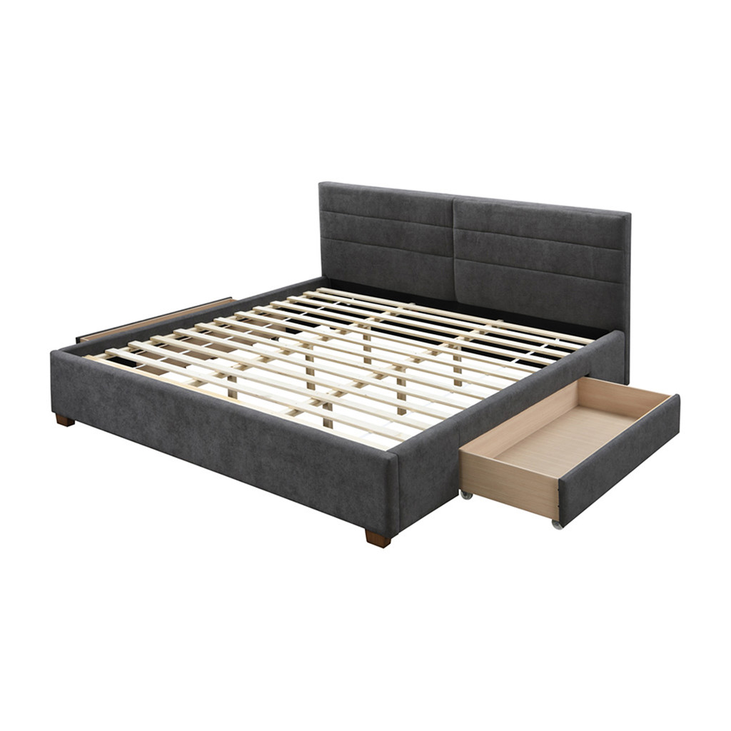 Upholstered Bed with Storage (King)