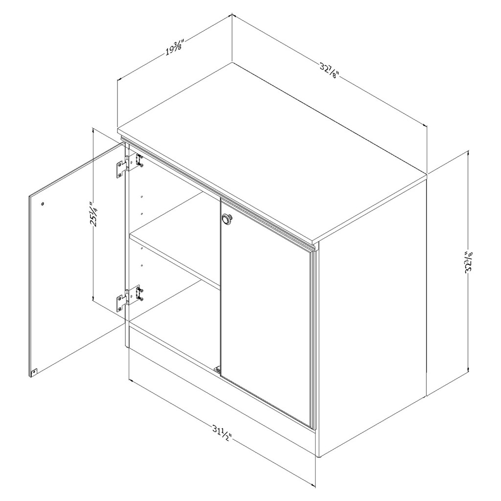 Armoire de rangement 2 portes