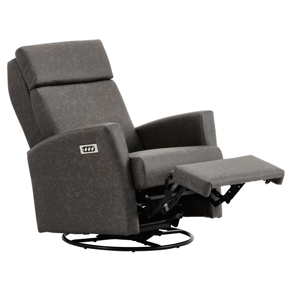Fauteuil inclinable motorisé et pivotant à billes en tissu Relaxon