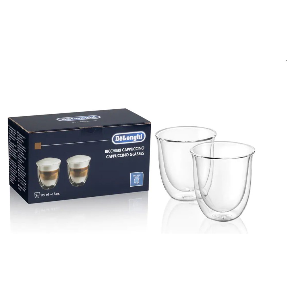 Set of 2 cappucino glasses 190 ml Delonghi DLSC311 Tanguay