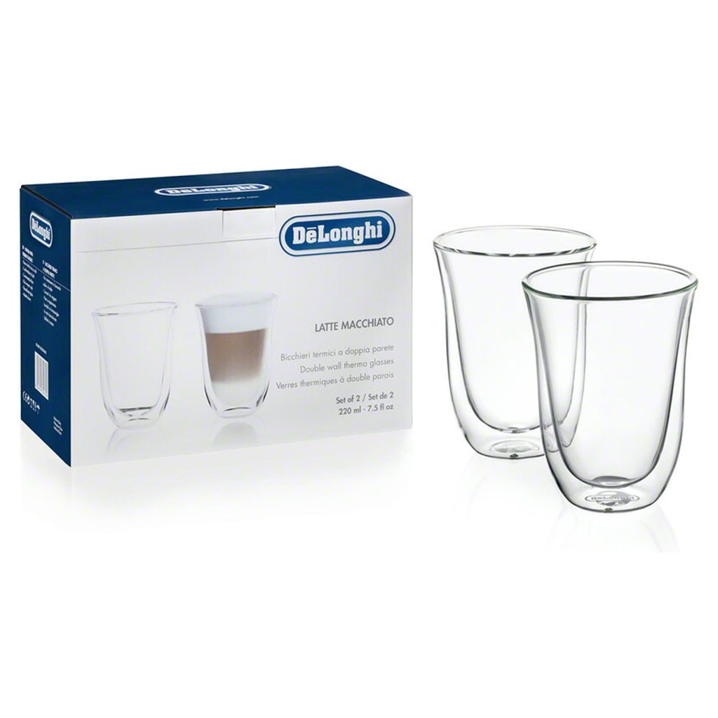 Set of 2 latte glasses 220 ml Delonghi DLSC312 Tanguay