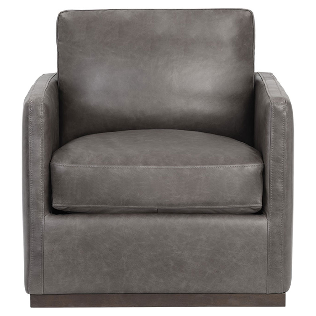 Fauteuil pivotant en cuir - Portman