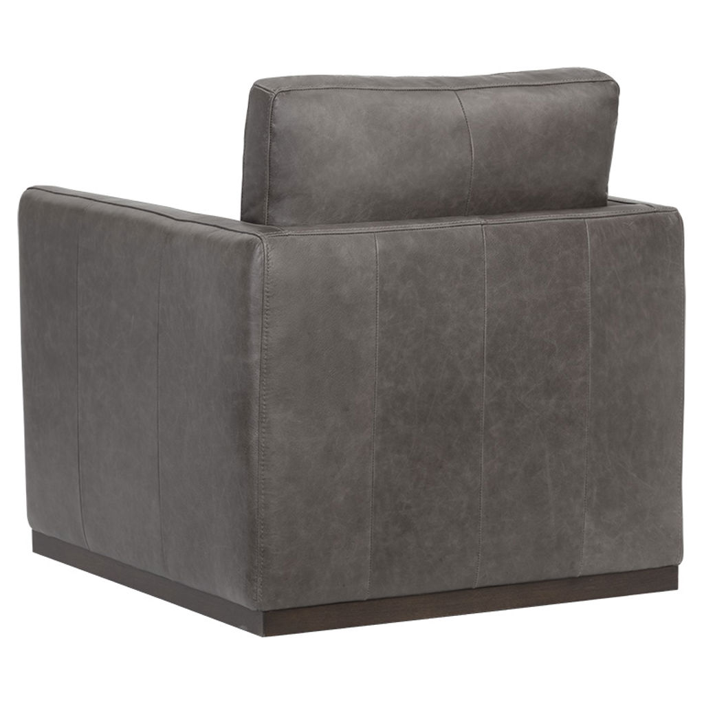 Fauteuil pivotant en cuir - Portman