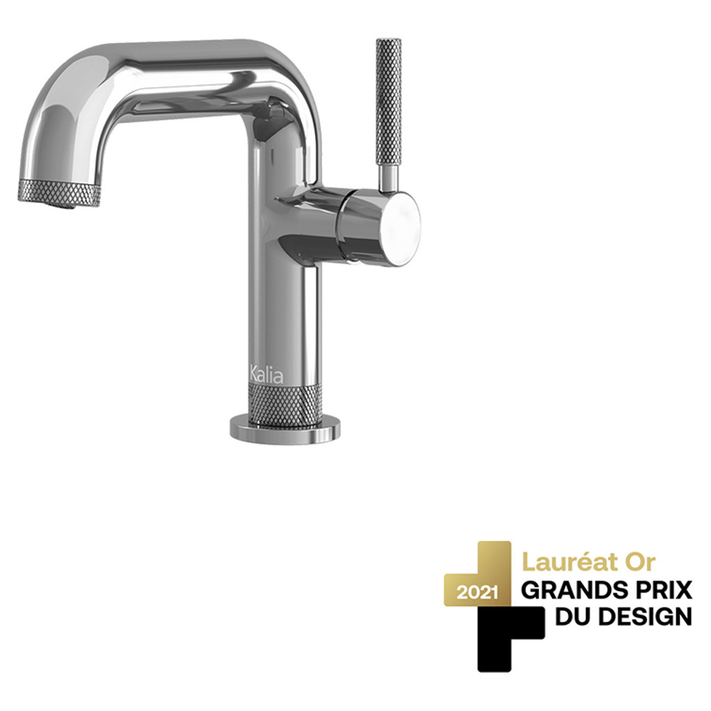Preciso single hole sink faucet with pressure drain and overflow - Chrome