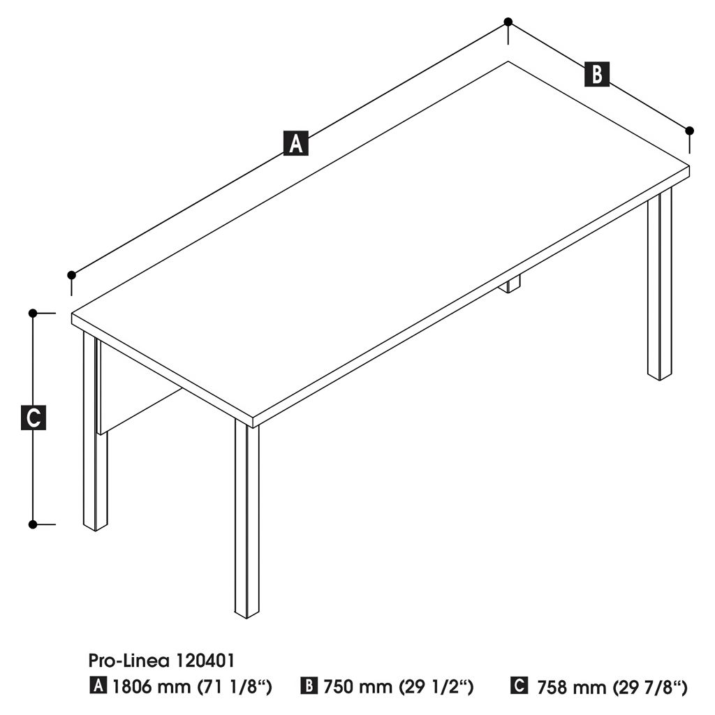 Table de bureau - Pro-Linea