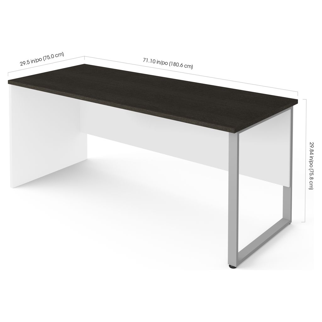 Table de bureau avec patte de métal