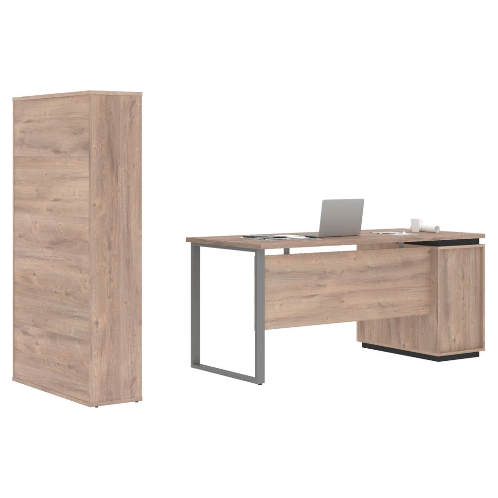 Ensemble bureau avec caisson et unité de rangement 8 cubes - Aquarius