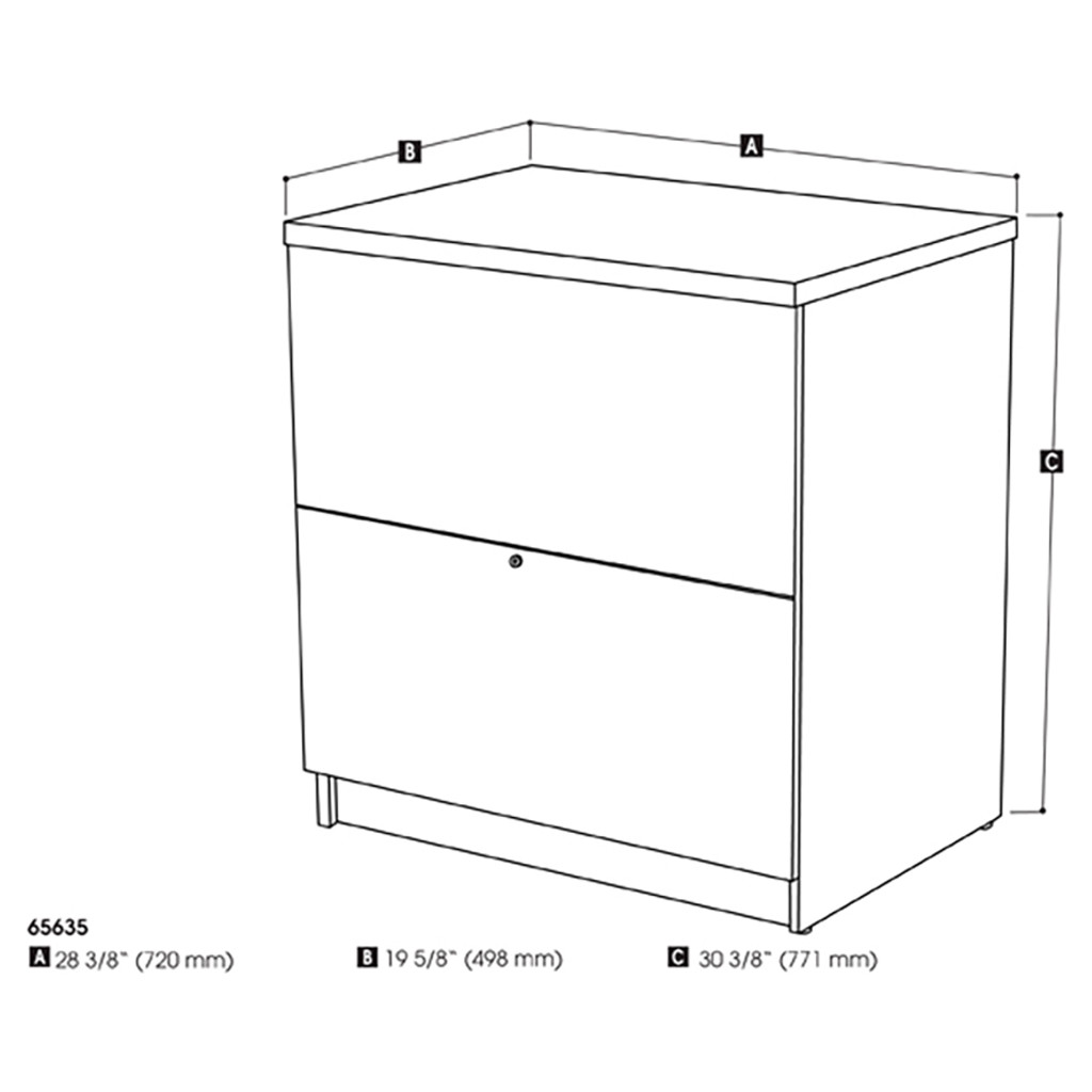 Standard lateral filing cabinet