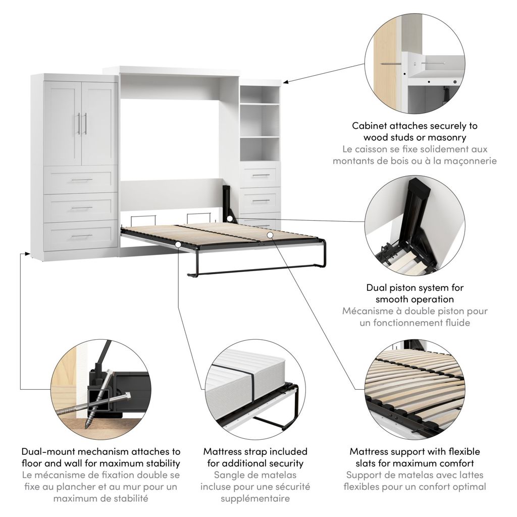 Ensemble cabinet de lit Pur - Grand, unité de rangement