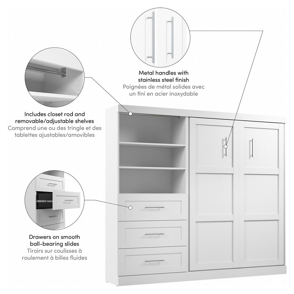 Pur Murphy Bed (DoubleFull) with Storage Unit