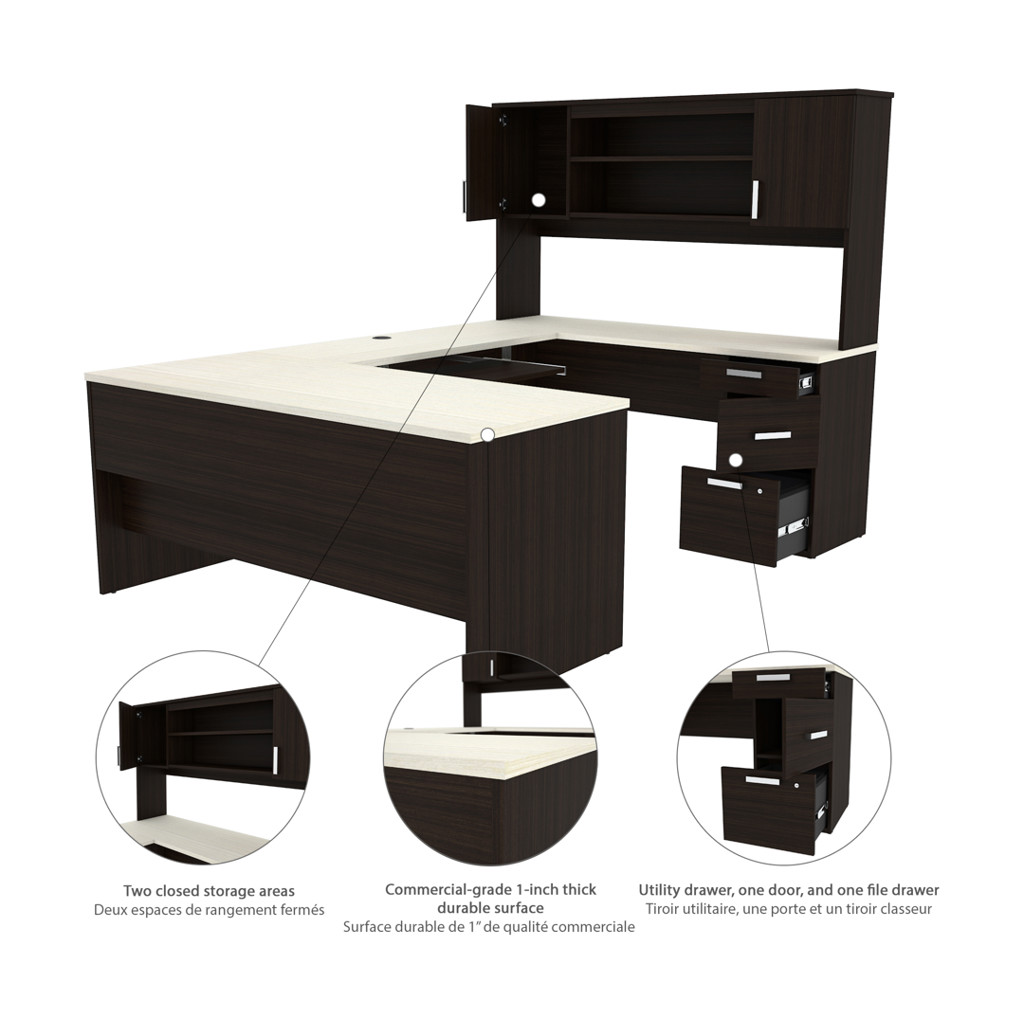 U-shaped executive desk