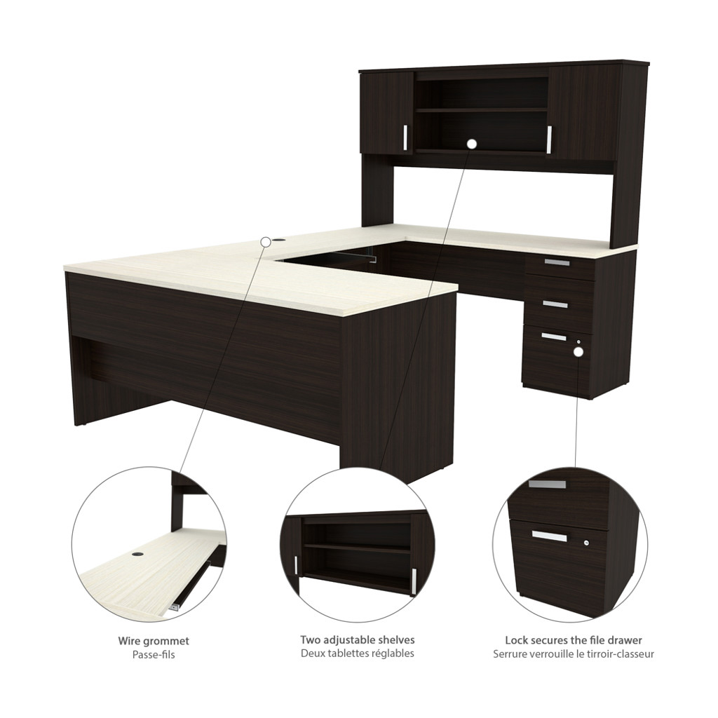 U-shaped executive desk