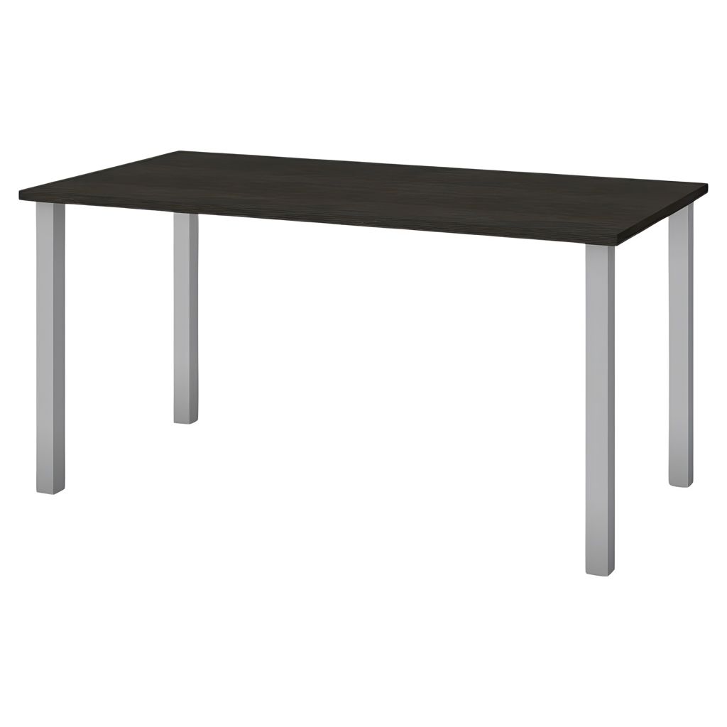 Table de bureau 30 x 60 po avec pattes de métal carrées