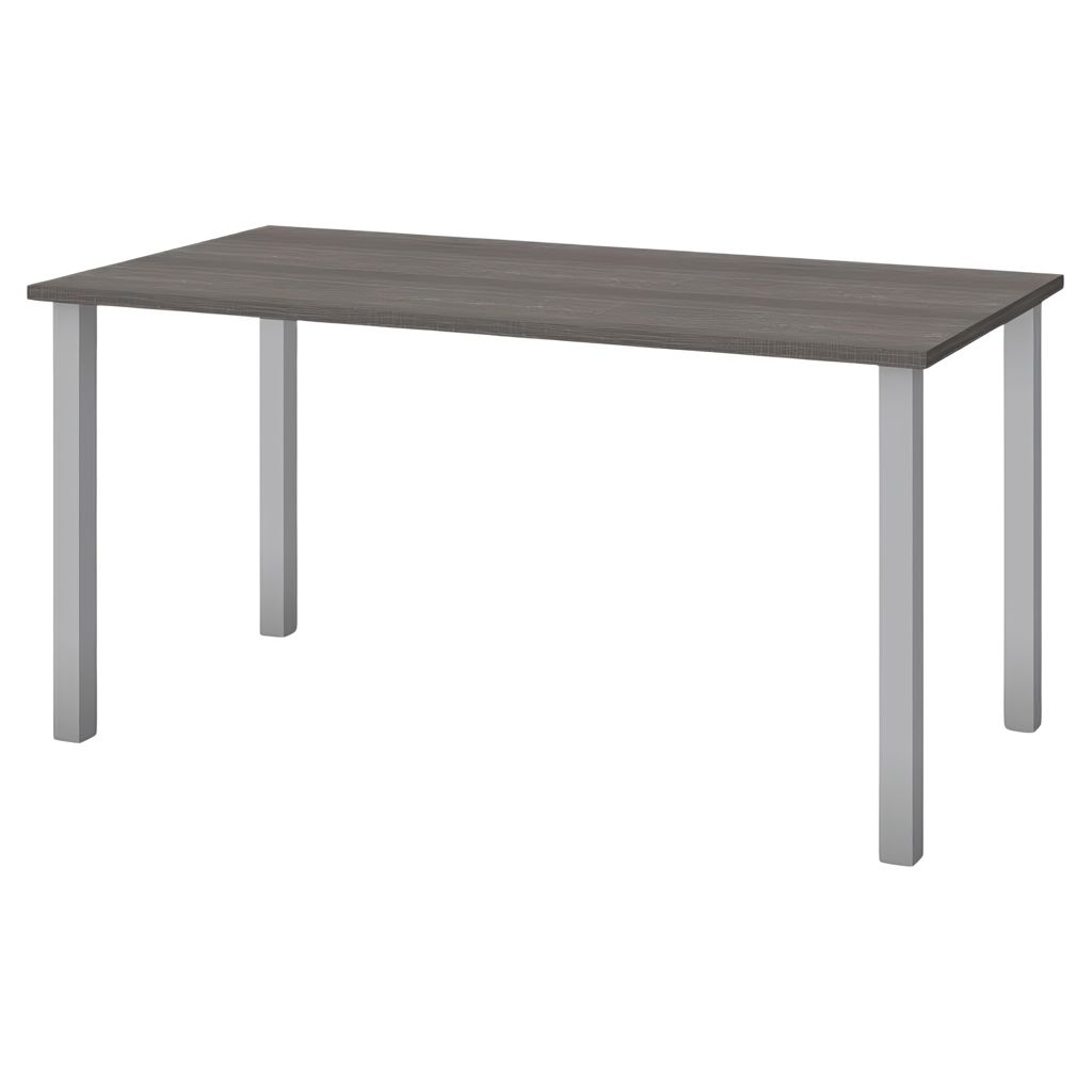 Table de bureau 30 x 60 po avec pattes de métal carrées