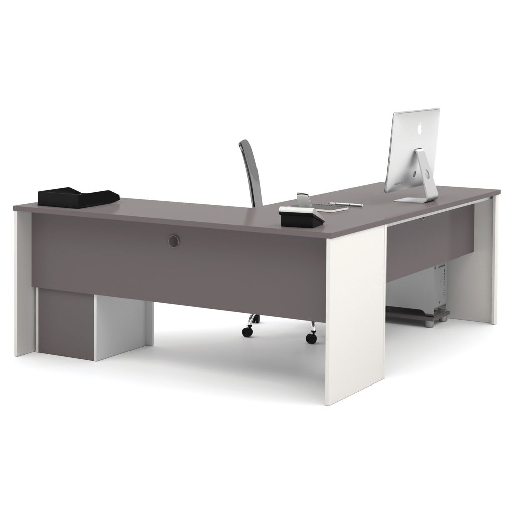 Bureau de travail en L avec caisson 72L