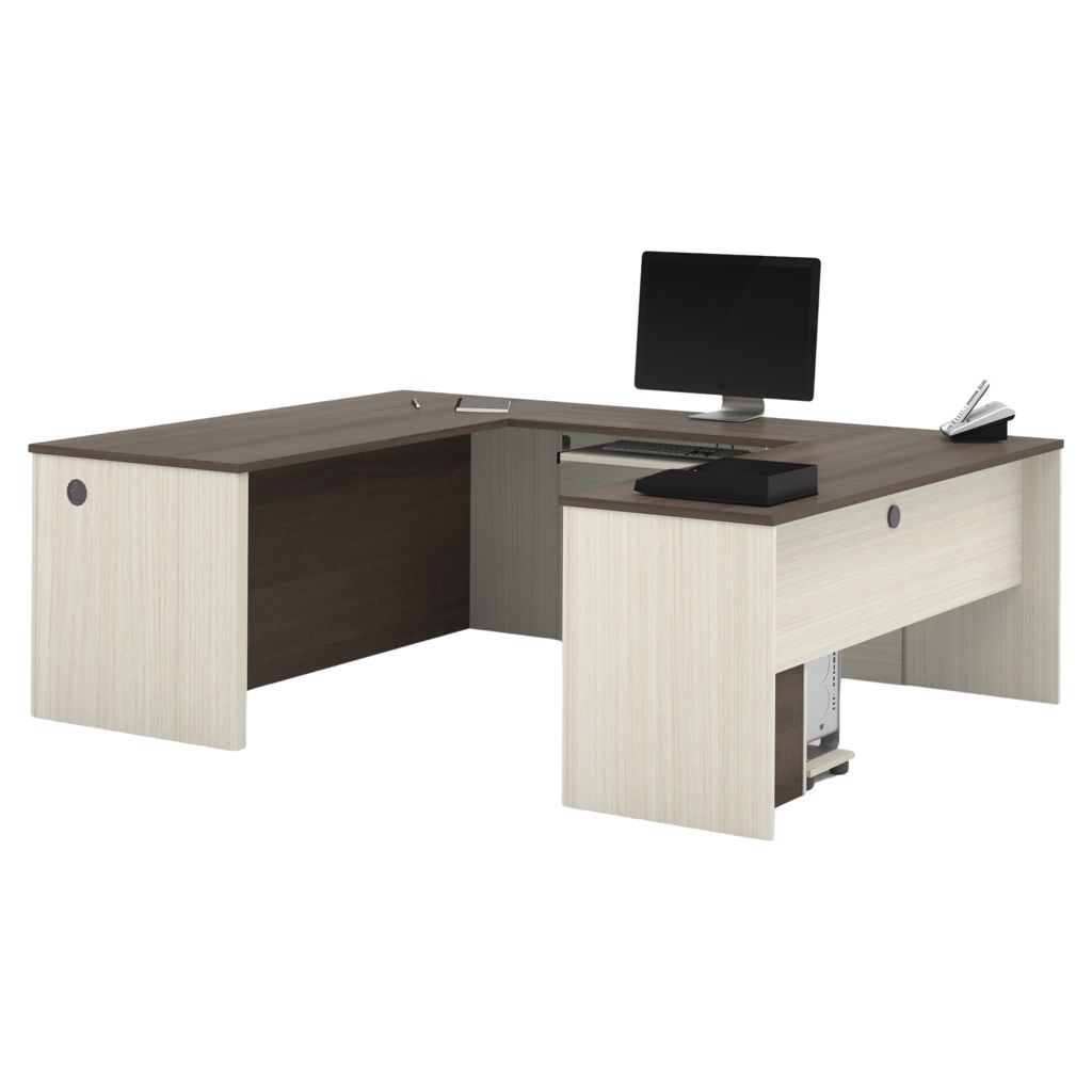 Bureau de direction en U avec caisson