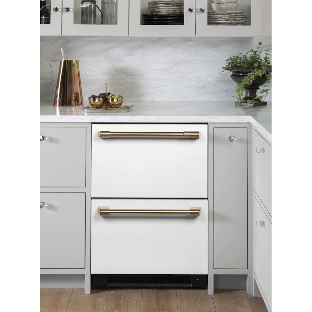 5.7 Cu. Ft. Built-In Dual-Drawer Refrigerator in white