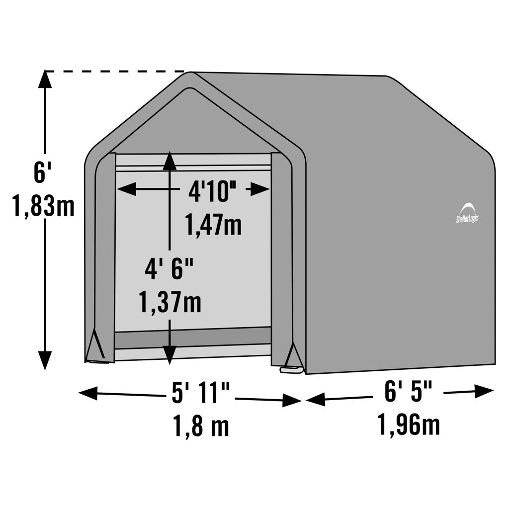 Abri utilitaire 6 x 6 pi